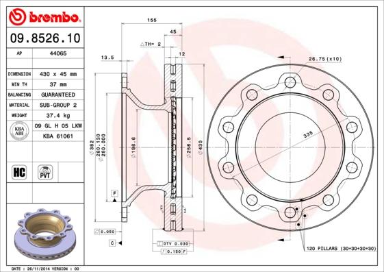 AP 44065 - Brake Disc autospares.lv