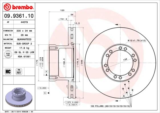 AP 44079 - Brake Disc autospares.lv