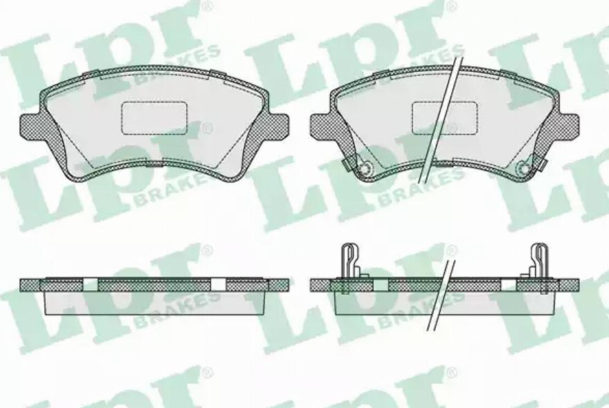 AP 05P1002 - Brake Pad Set, disc brake autospares.lv