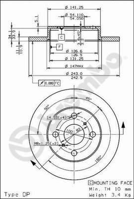 AP 19003 - Brake Disc autospares.lv