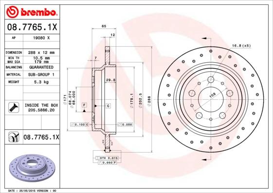 AP 19080 X - Brake Disc autospares.lv