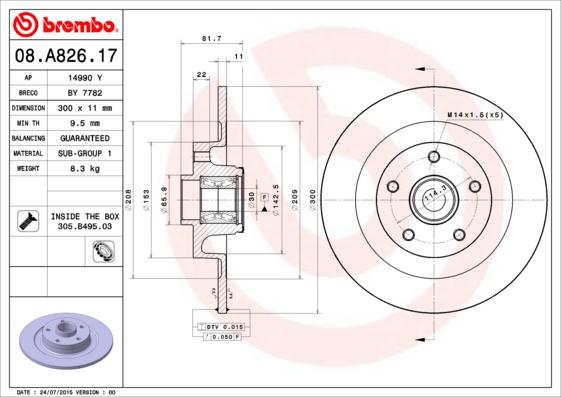 AP 14990 Y - Brake Disc autospares.lv