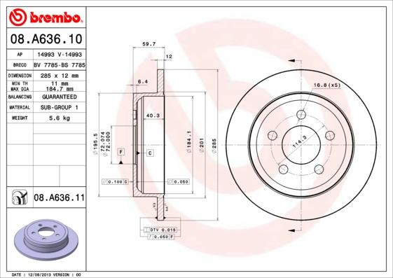 AP 14993 V - Brake Disc autospares.lv