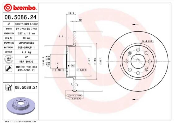 AP 14952 V - Brake Disc autospares.lv