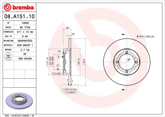 AP 14909 - Brake Disc autospares.lv