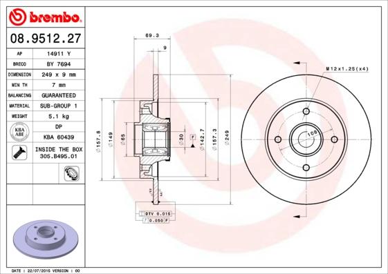 AP 14911 Y - Brake Disc autospares.lv