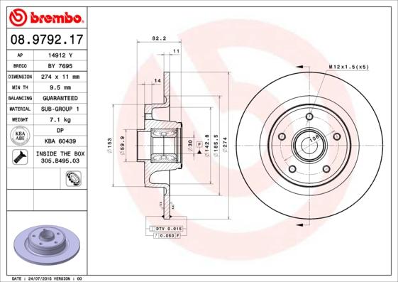 AP 14912 Y - Brake Disc autospares.lv