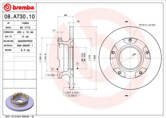 AP 14984 - Brake Disc autospares.lv