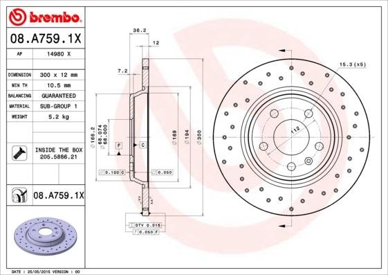 AP 14980 X - Brake Disc autospares.lv