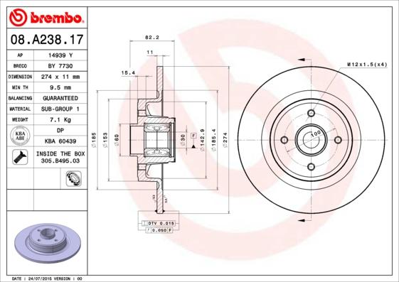 AP 14939 Y - Brake Disc autospares.lv