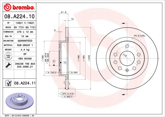 AP 14931 - Brake Disc autospares.lv