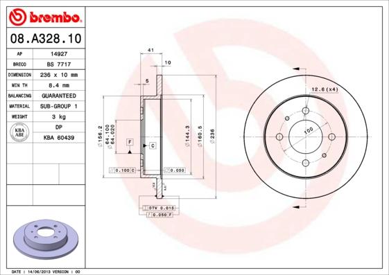 AP 14927 - Brake Disc autospares.lv