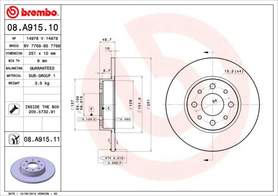 AP 14978 - Brake Disc autospares.lv