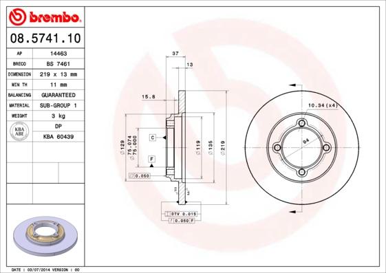 AP 14463 - Brake Disc autospares.lv