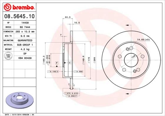 AP 14409 - Brake Disc autospares.lv