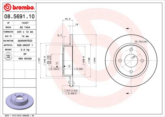 AP 14407 - Brake Disc autospares.lv