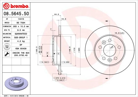 AP 14415 - Brake Disc autospares.lv