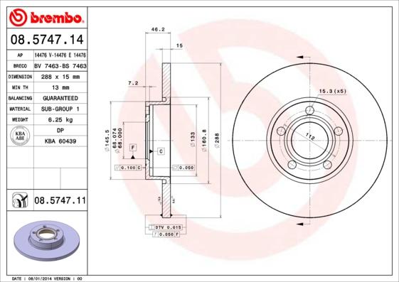 AP 14476 E - Brake Disc autospares.lv