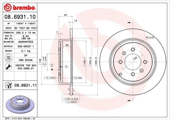 AP 14647 - Brake Disc autospares.lv