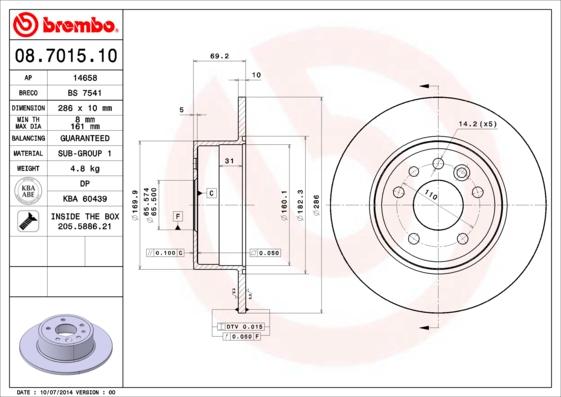 AP 14658 - Brake Disc autospares.lv