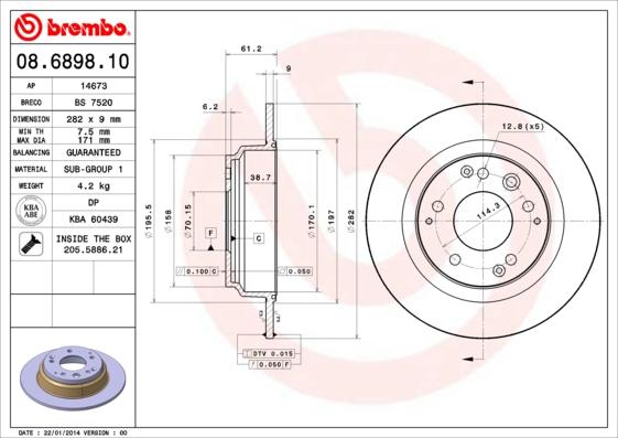 AP 14673 - Brake Disc autospares.lv