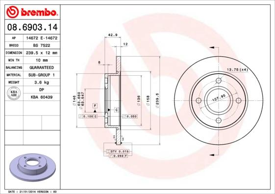 AP 14672 E - Brake Disc autospares.lv