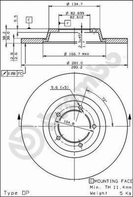 Alpha Brakes HTT-ME-019 - Brake Disc autospares.lv