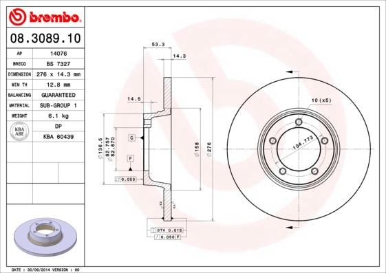 AP 14076 - Brake Disc autospares.lv