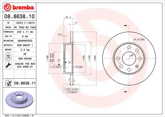 AP 14073 - Brake Disc autospares.lv