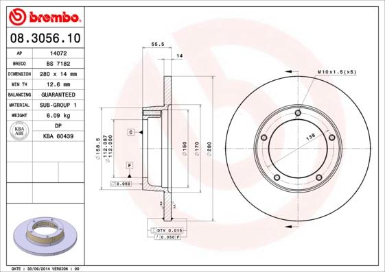 AP 14072 - Brake Disc autospares.lv