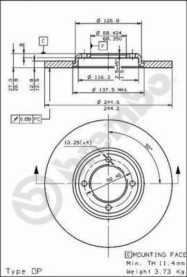 AP 14100 - Brake Disc autospares.lv