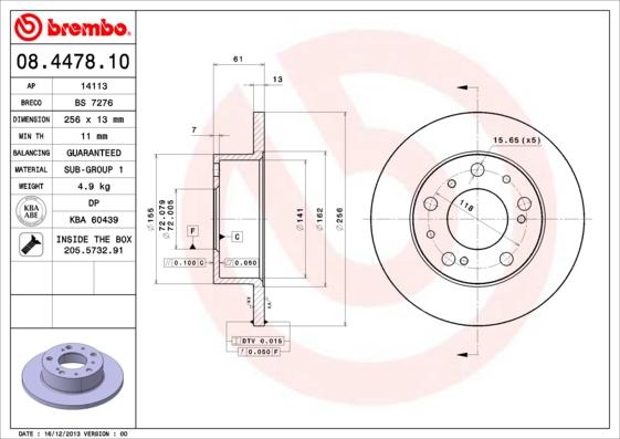 AP 14113 - Brake Disc autospares.lv