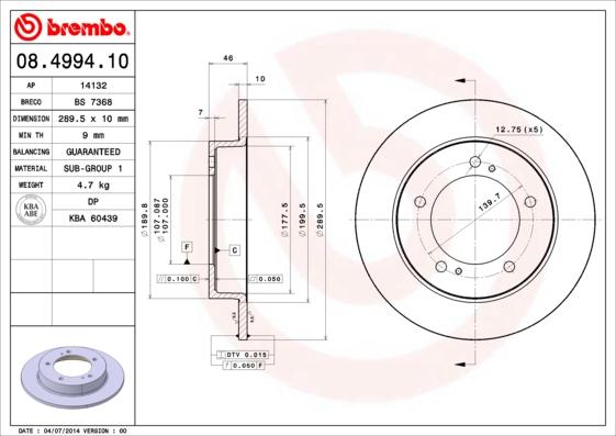 AP 14132 - Brake Disc autospares.lv