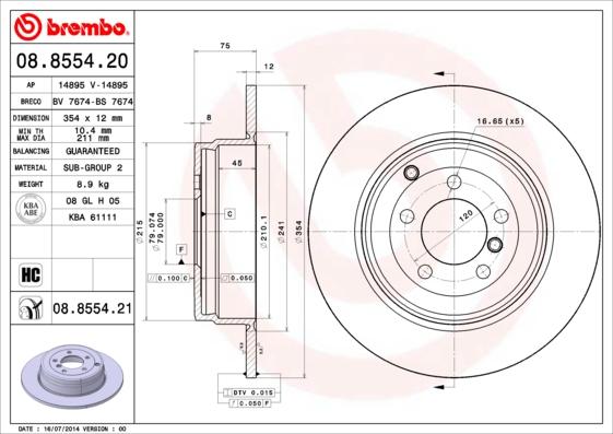 AP 14895 - Brake Disc autospares.lv