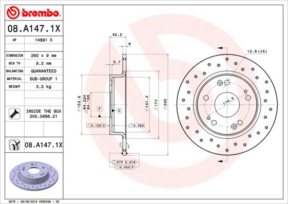 AP 14891 X - Brake Disc autospares.lv