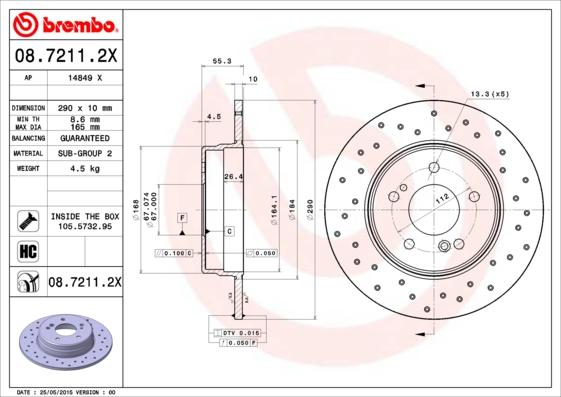 AP 14849 X - Brake Disc autospares.lv