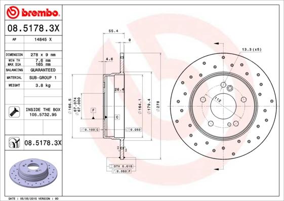 AP 14845 X - Brake Disc autospares.lv