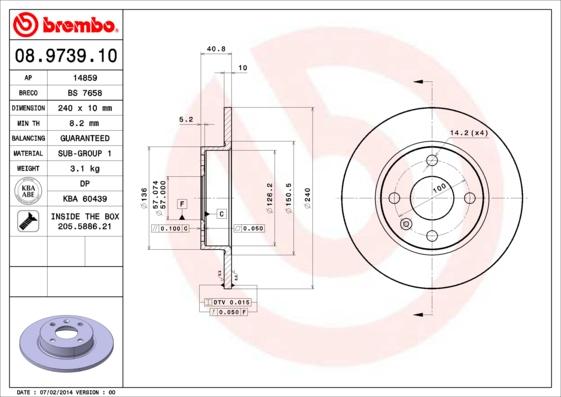 AP 14859 - Brake Disc autospares.lv