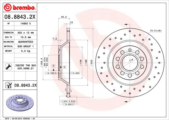 AP 14850 X - Brake Disc autospares.lv