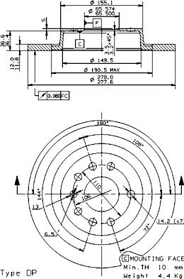 AP 14853 V - Brake Disc autospares.lv