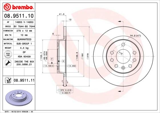 AP 14853 - Brake Disc autospares.lv