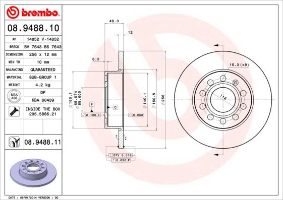 AP 14852 - Brake Disc autospares.lv