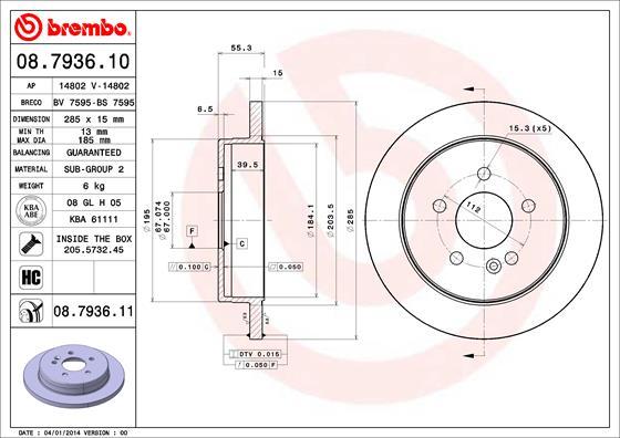 AP 14802 V - Brake Disc autospares.lv