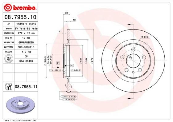 AP 14819 - Brake Disc autospares.lv