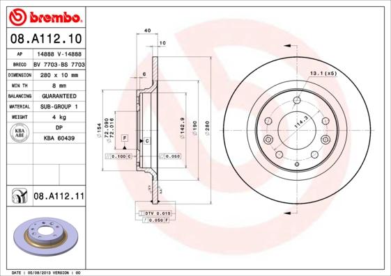 AP 14888 V - Brake Disc autospares.lv