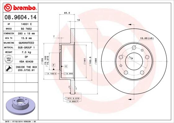 AP 14831 E - Brake Disc autospares.lv