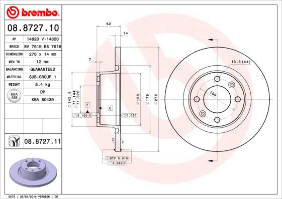 AP 14820 - Brake Disc autospares.lv