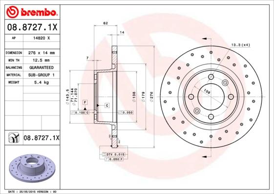 AP 14820 X - Brake Disc autospares.lv