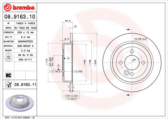 AP 14823 - Brake Disc autospares.lv