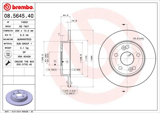 AP 14822 - Brake Disc autospares.lv